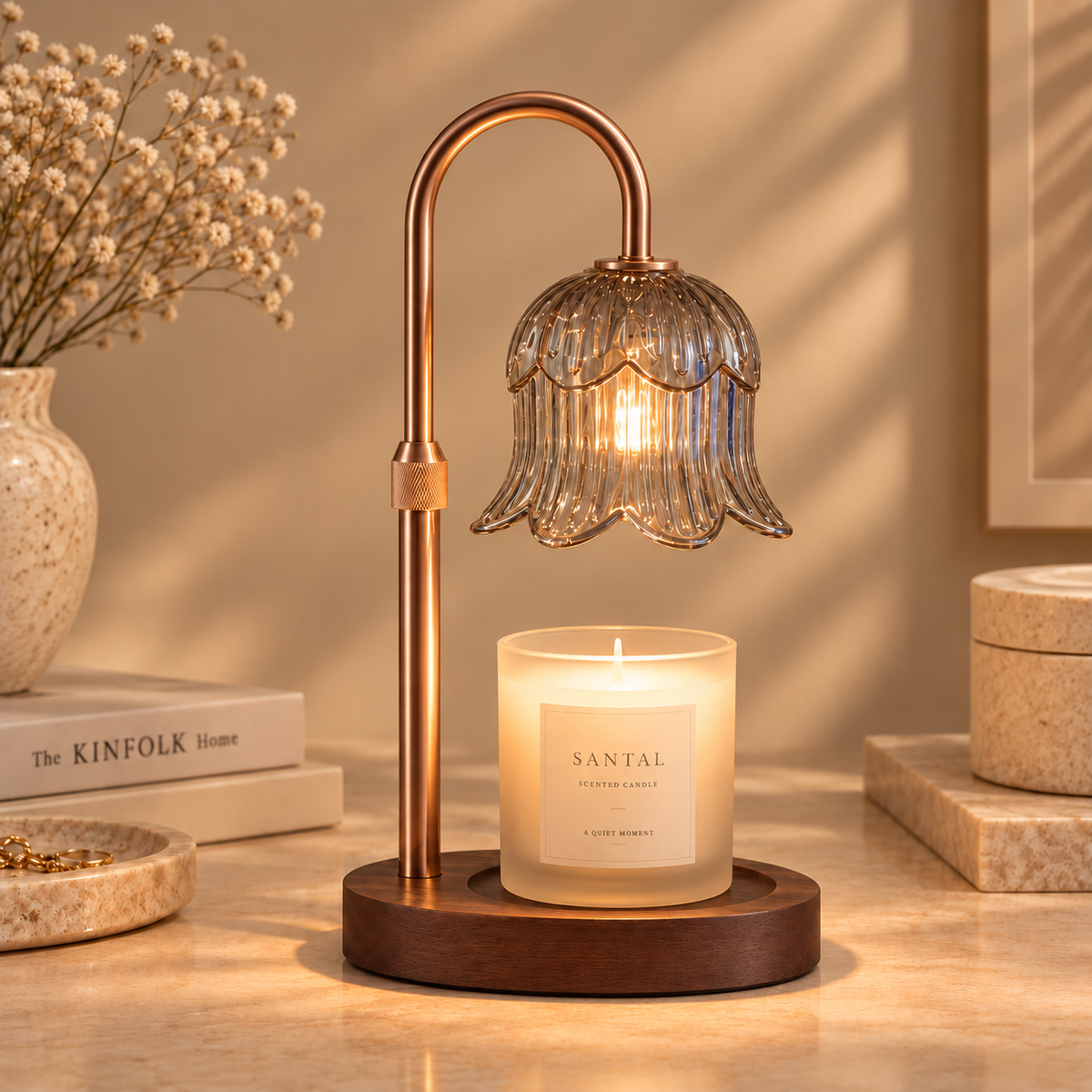 BELLA COPPER / Lampara calentadora de velas